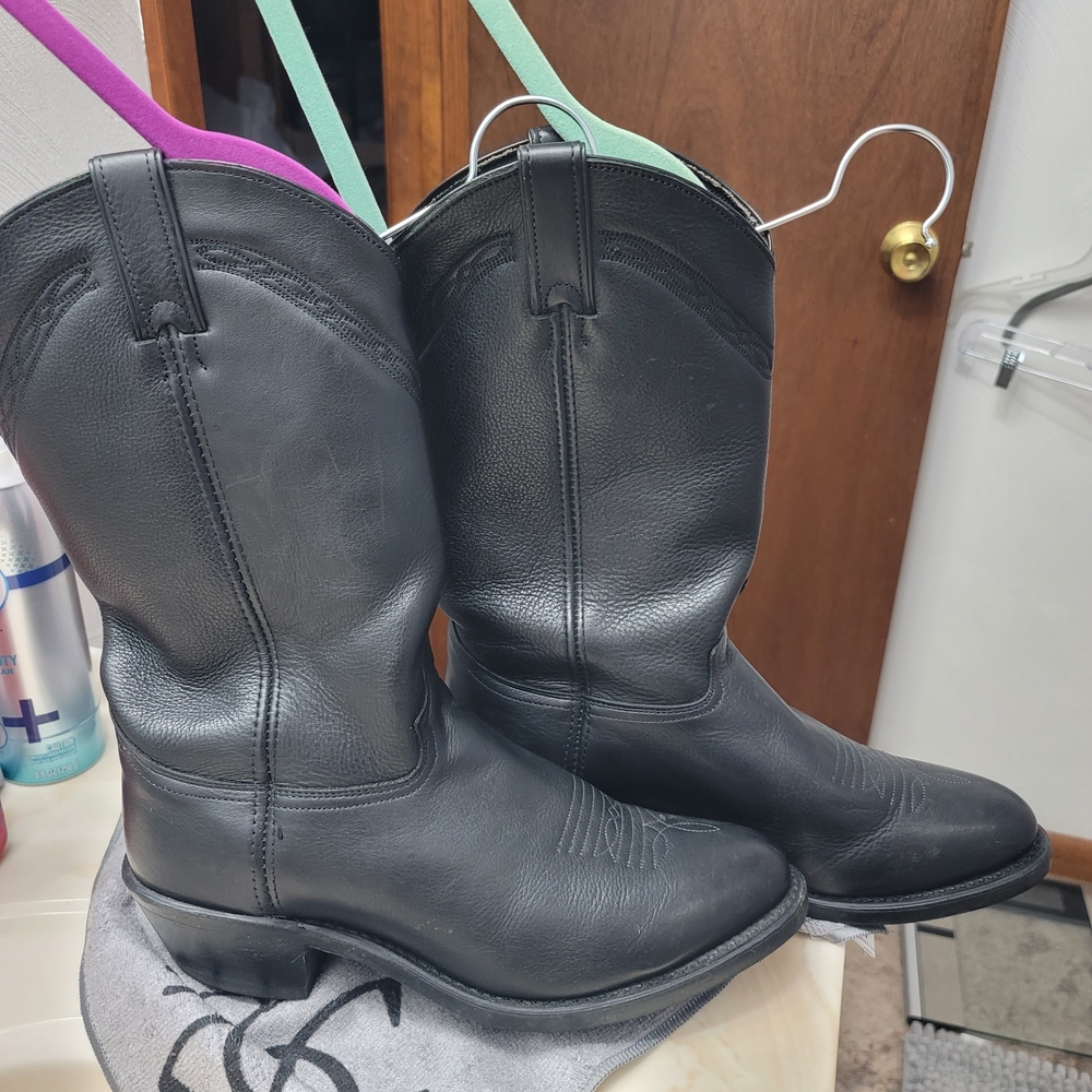 Abilene Boot Co. Black Leather Men's Boots